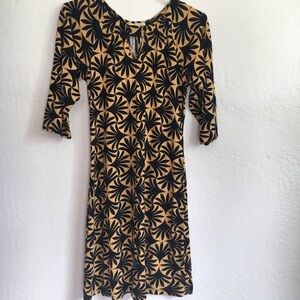 Zen Knits 3/4 sleeve Stretchy midi Dress